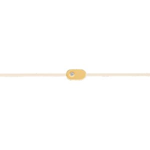 "Plate" Diamond White String Bracelet
