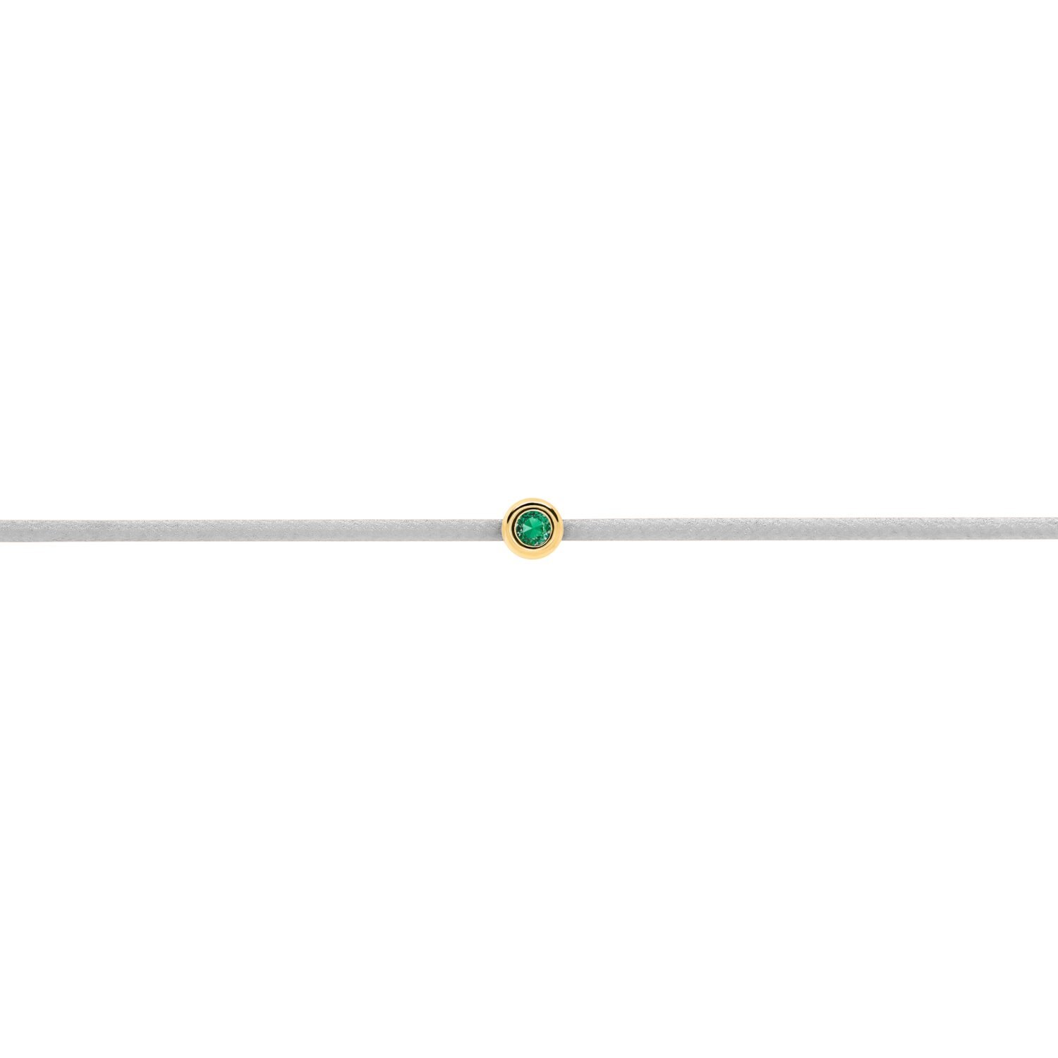 Grey Emerald String Bracelet