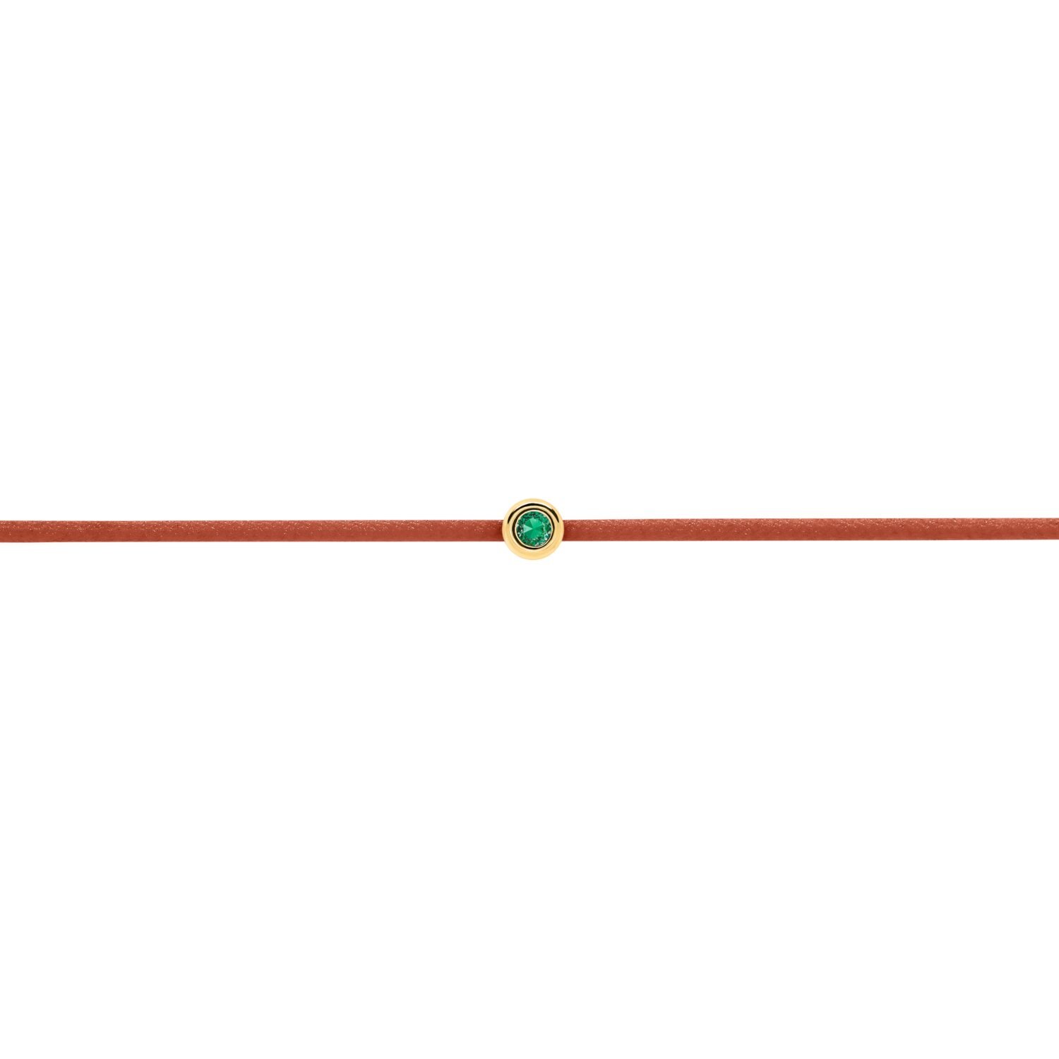 Copper Emerald String Bracelet