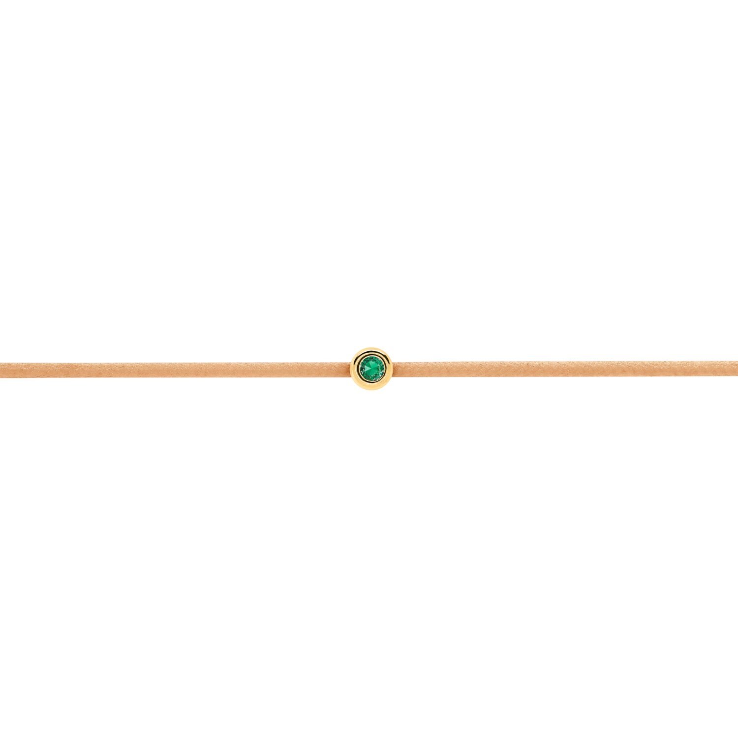 Sand Emerald String Bracelet