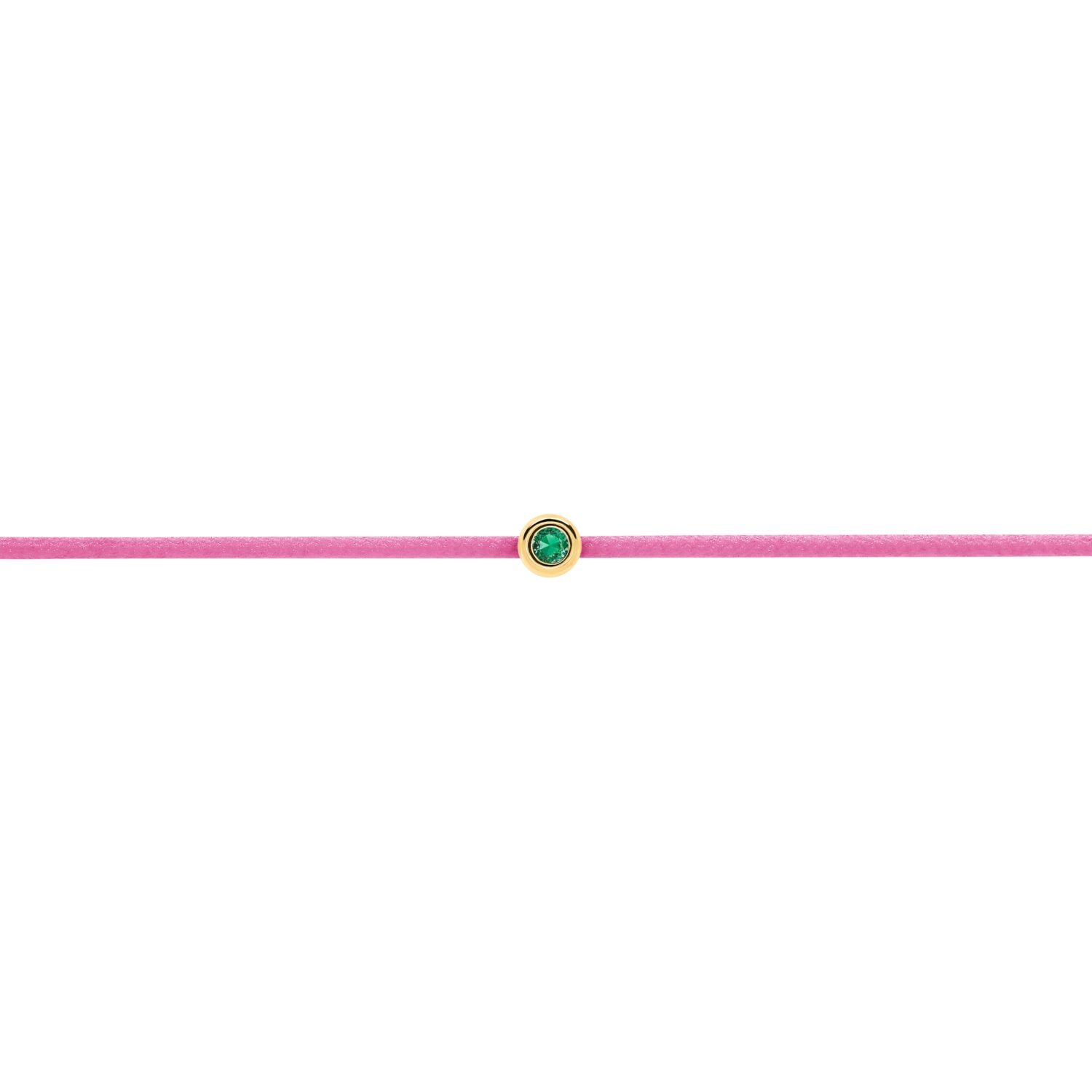 Pink Emerald String Bracelet