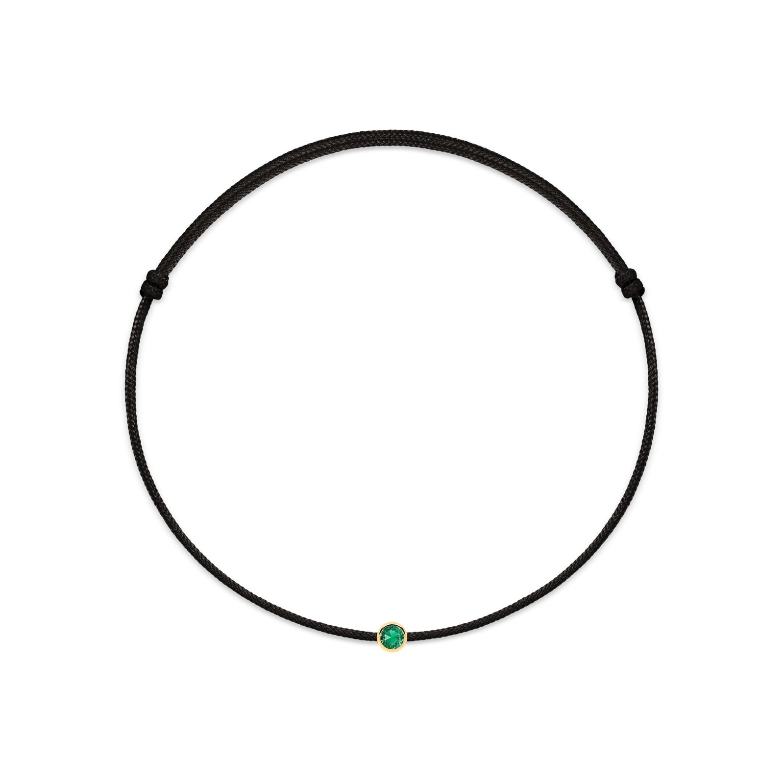 Schwarzes Smaragd-String-Armband