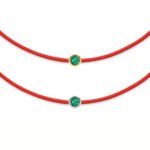 Bracciale a fili di smeraldo rosso