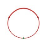 Bracciale a fili di smeraldo rosso