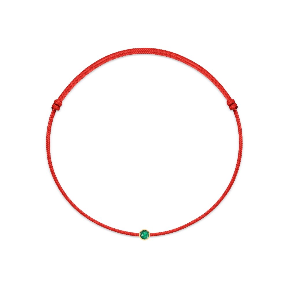 Bracciale a fili di smeraldo rosso