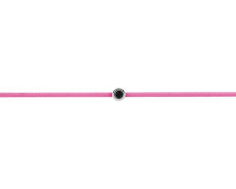 Schwarzer Diamant Rosa String-Armband
