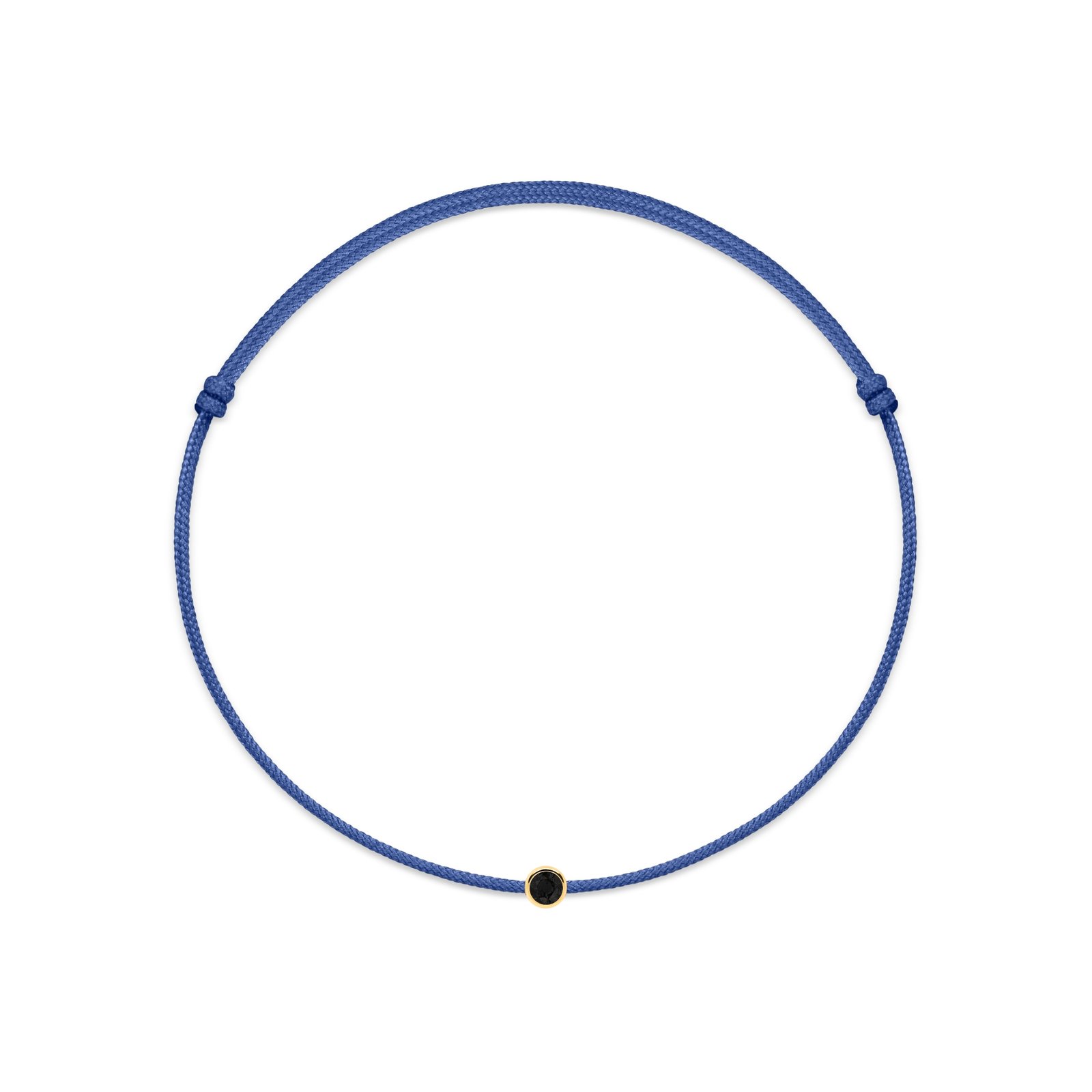 Bracelet de diamants noirs et de cordes bleues