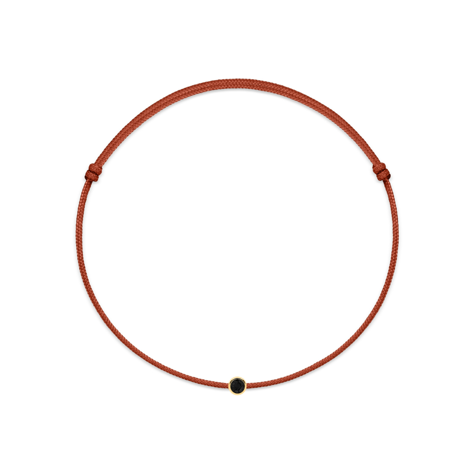 Bracciale in rame con diamanti neri