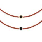 Bracciale in rame con diamanti neri