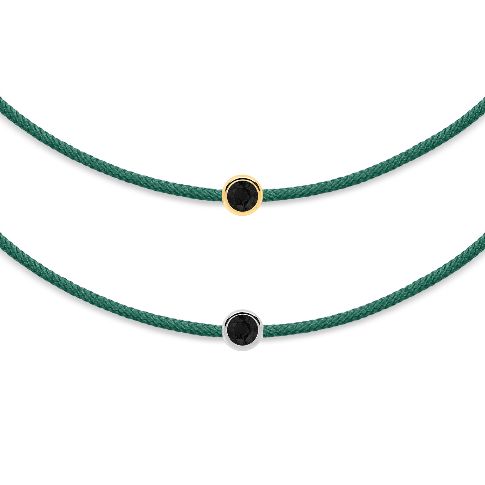Zwarte Diamant Groene Armband