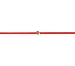 Pink Sapphire Red String Bracelet