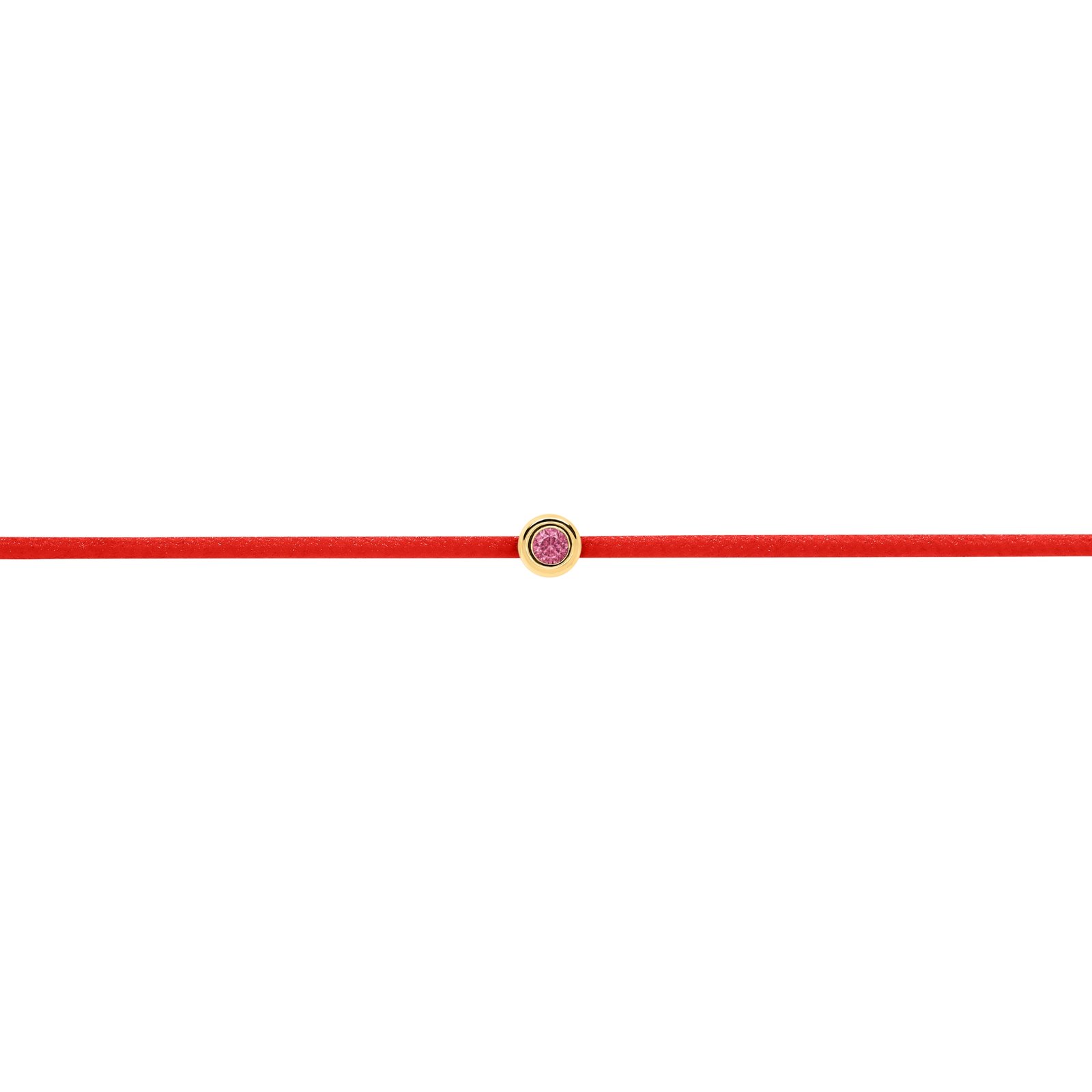 Pink Sapphire Red String Bracelet