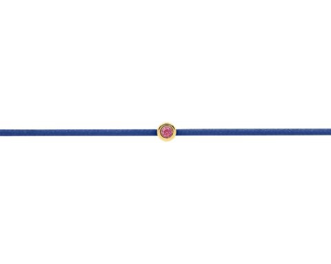 Pink Sapphire Blue String Bracelet