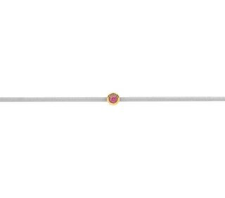 Pink Sapphire Grey String Bracelet