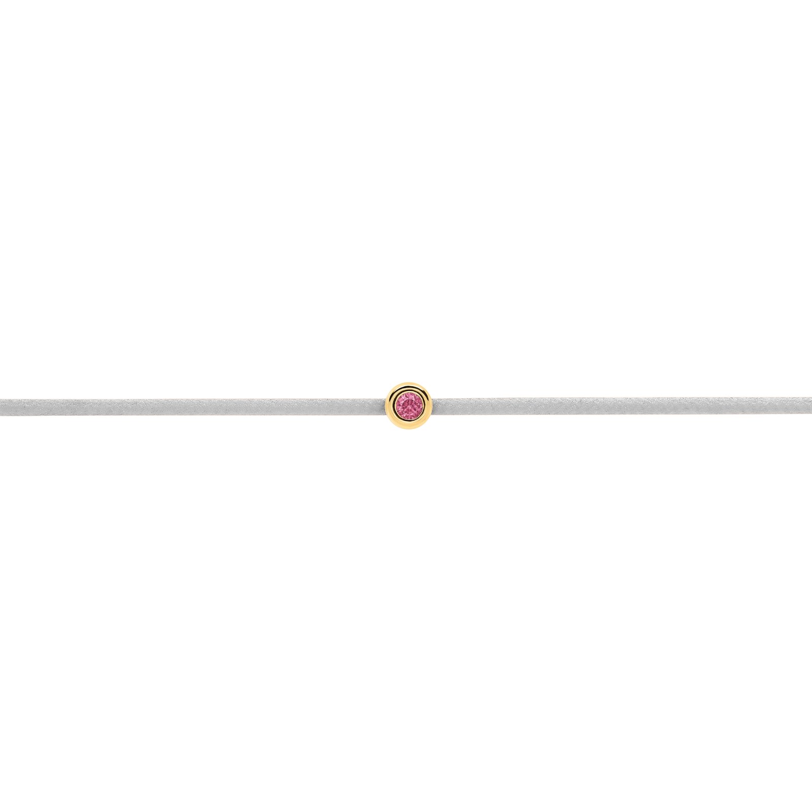 Pink Sapphire Grey String Bracelet