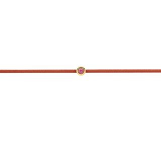 Pink Sapphire Copper String Bracelet