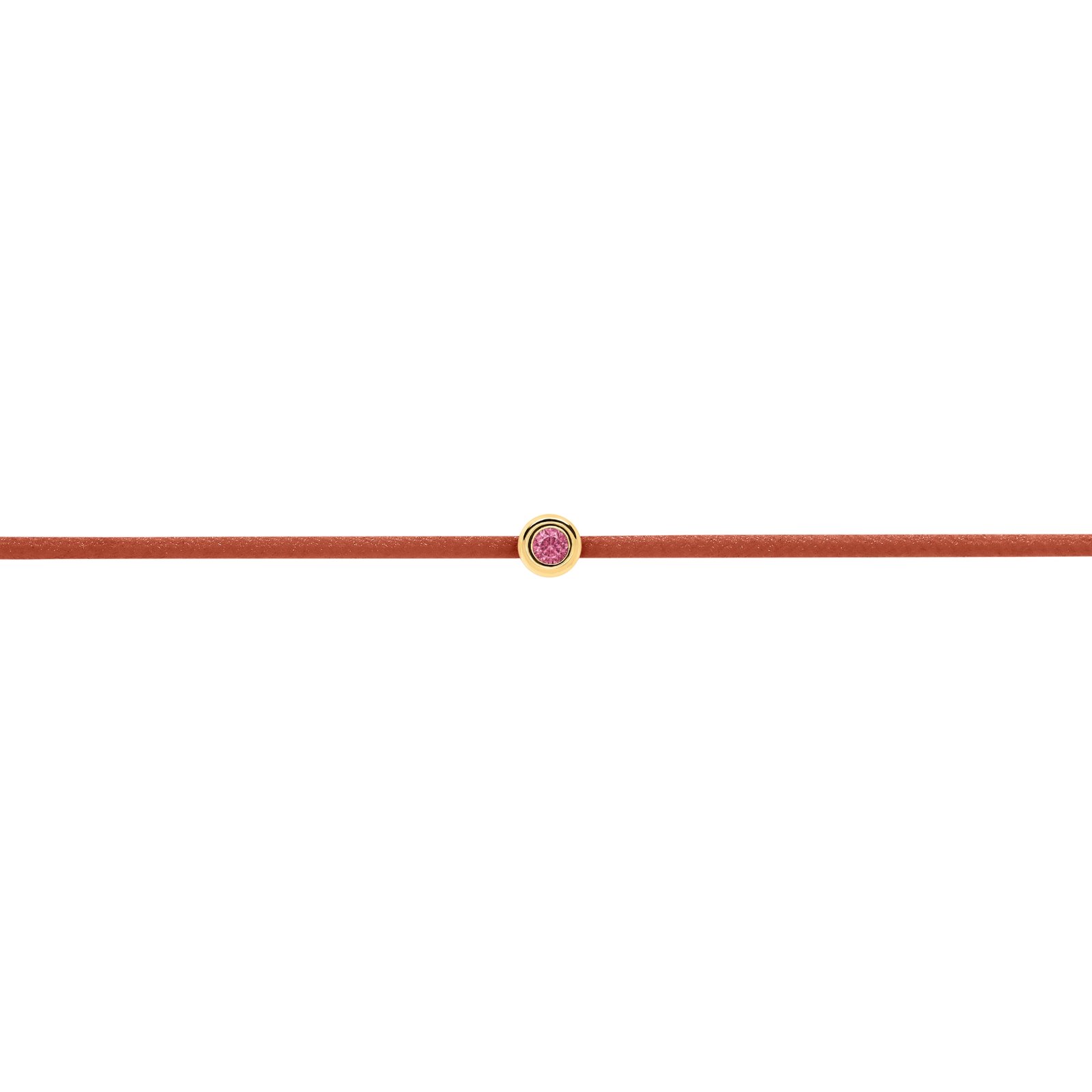 Pink Sapphire Copper String Bracelet