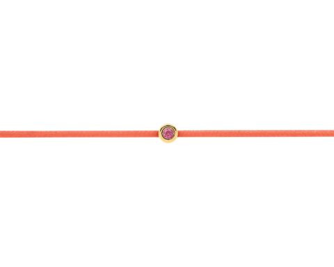 Pink Sapphire Salmon String Bracelet