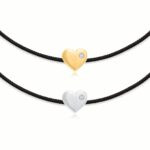 "Bracciale "Cuore" con diamanti neri