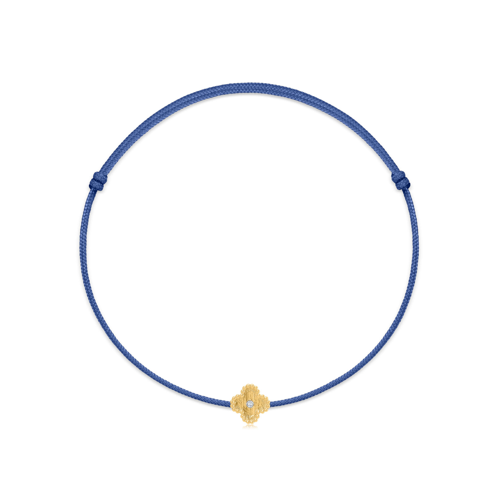 "Clover" Blue Diamond String Bracelet