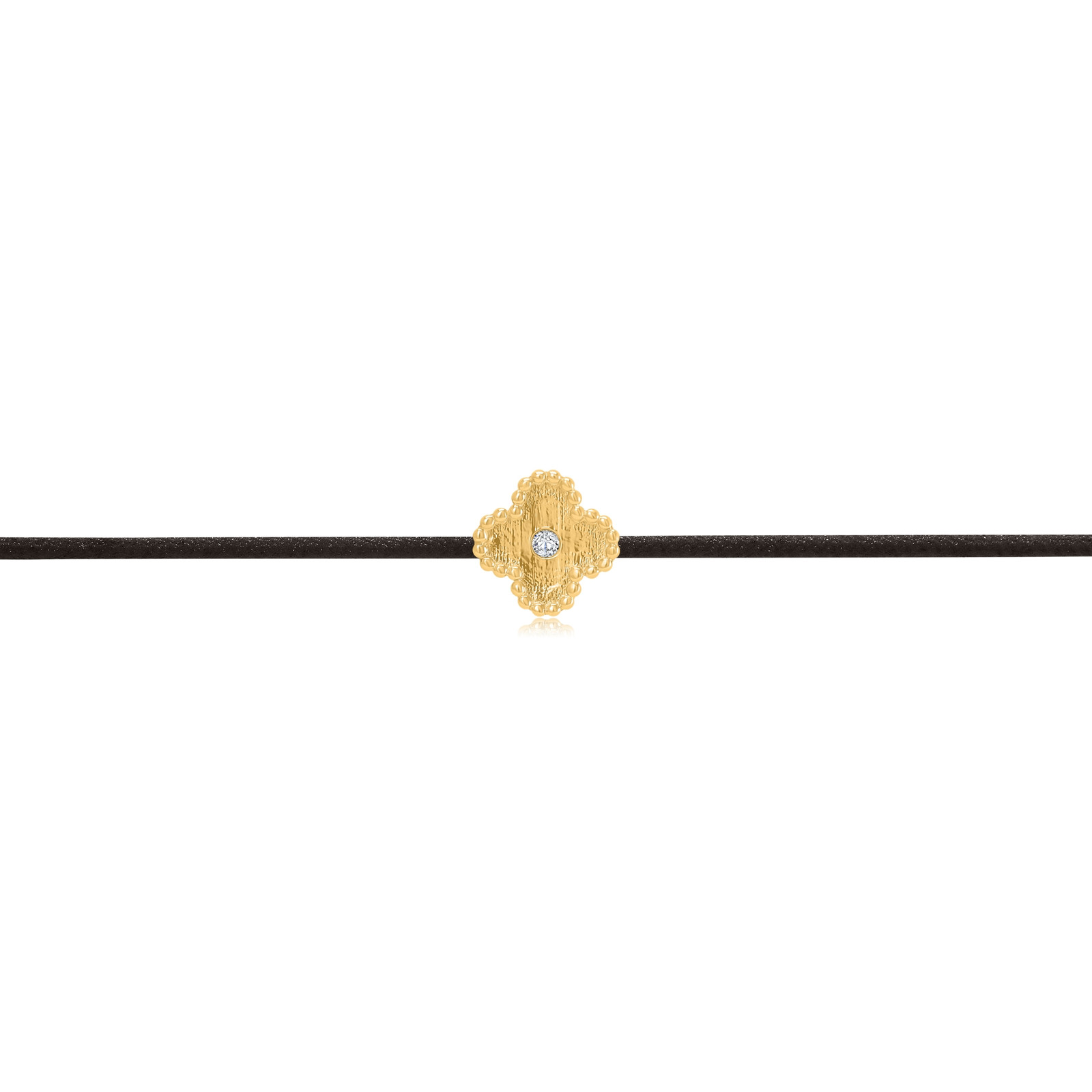 "Clover" Black Diamond String Bracelet