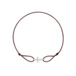 "Cross" Brown Diamond String Bracelet