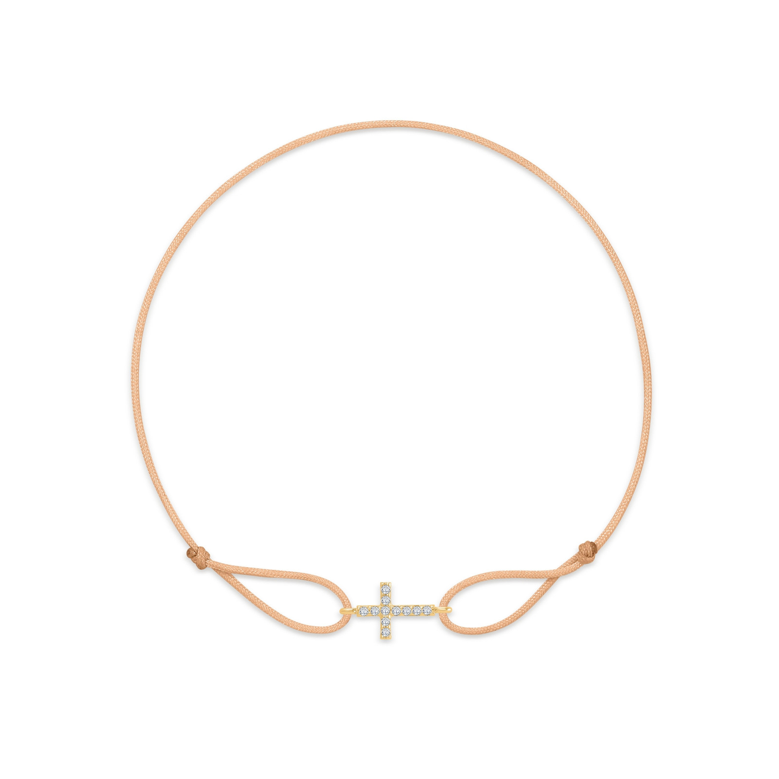 "Cross" Sand Diamond String Bracelet