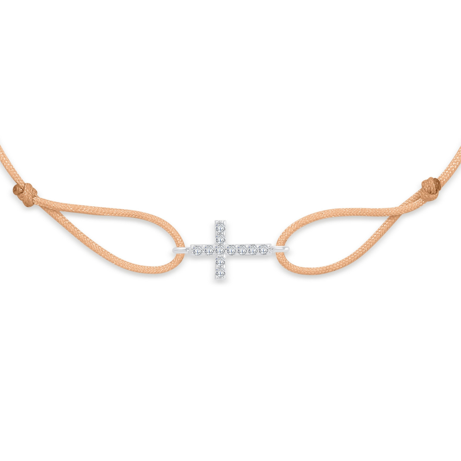 "Cross" Sand Diamond String Bracelet