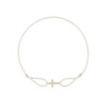 "Cross" White Diamond String Bracelet