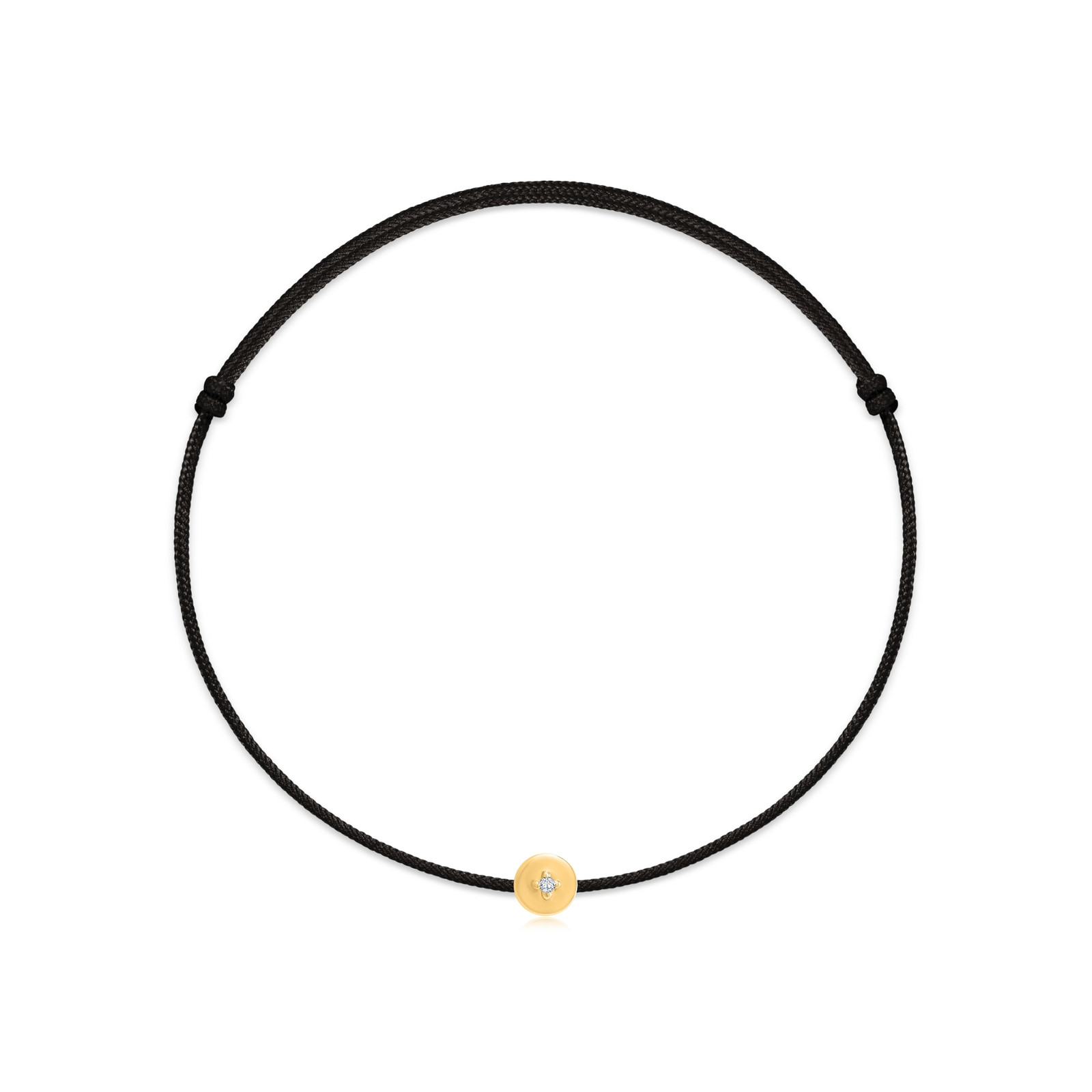 "Dot" Black Diamond String Bracelet