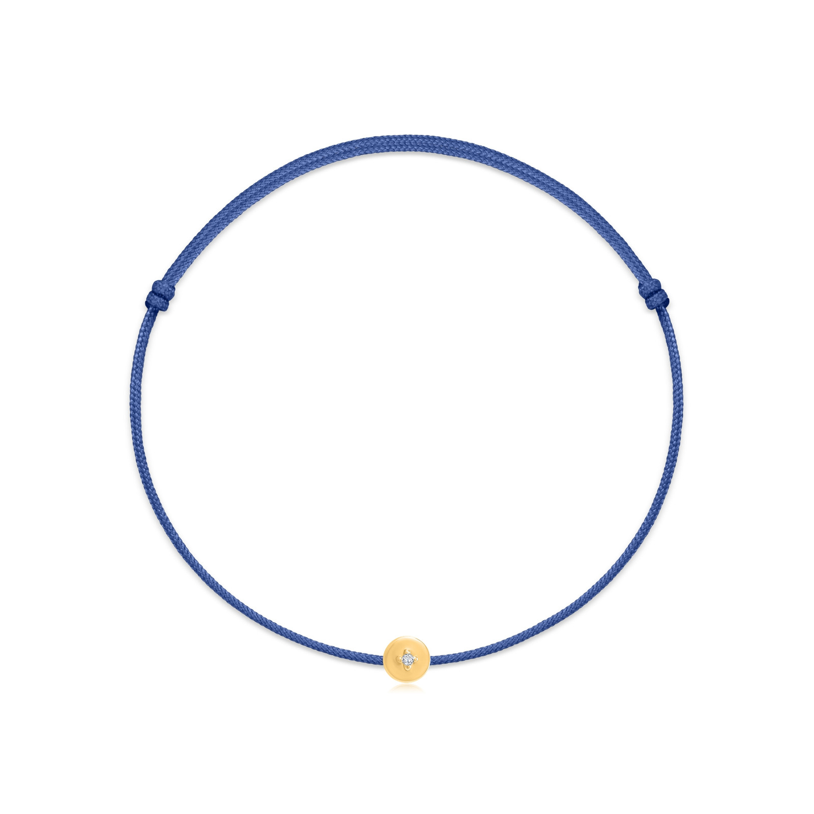 "Dot" Blue Diamond String Bracelet