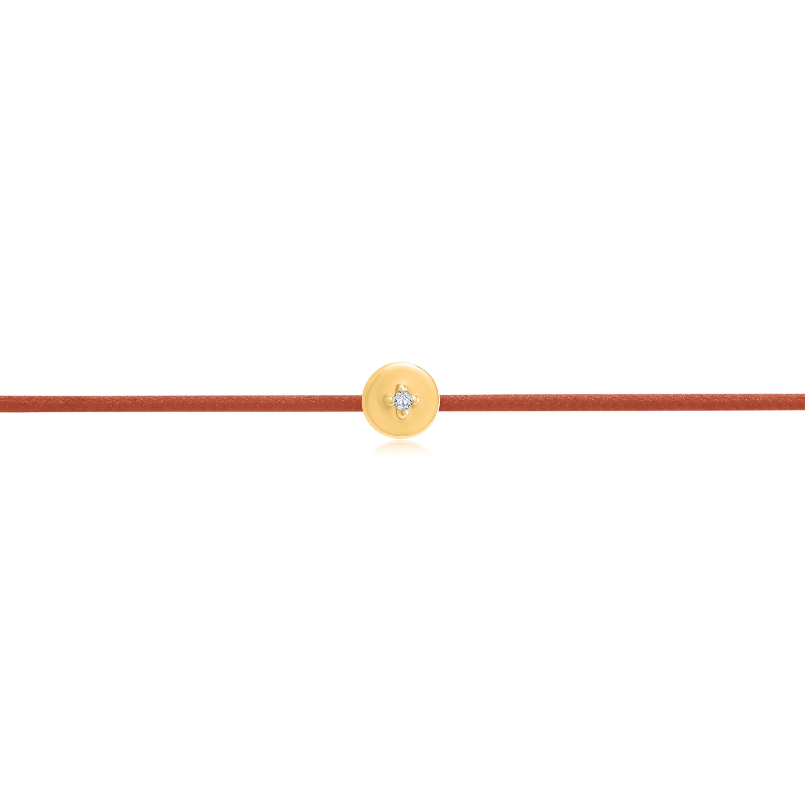 "Dot" Copper Diamond String Bracelet