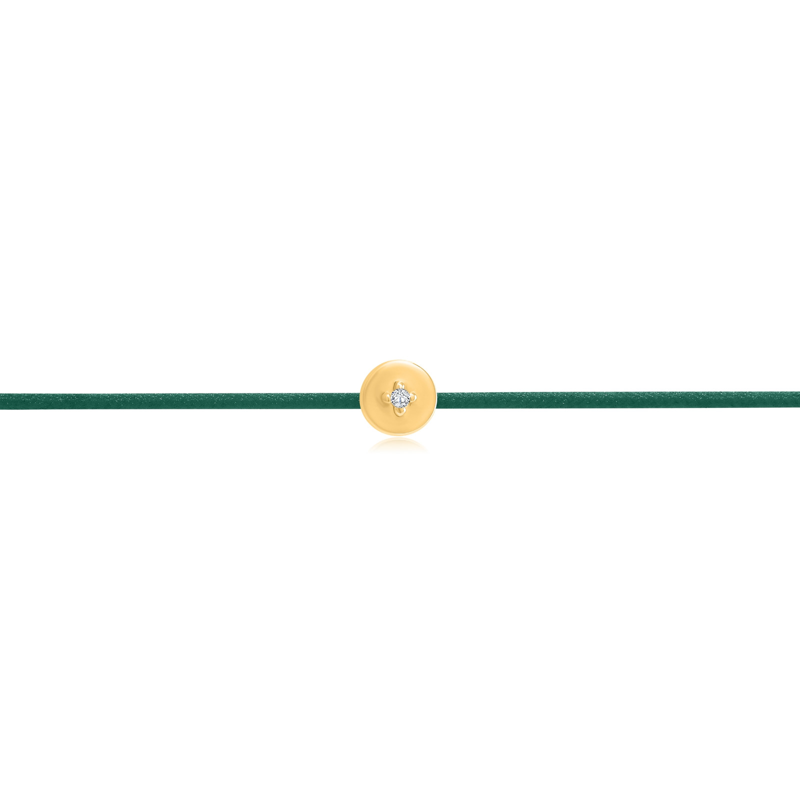 "Dot" Green Diamond String Bracelet