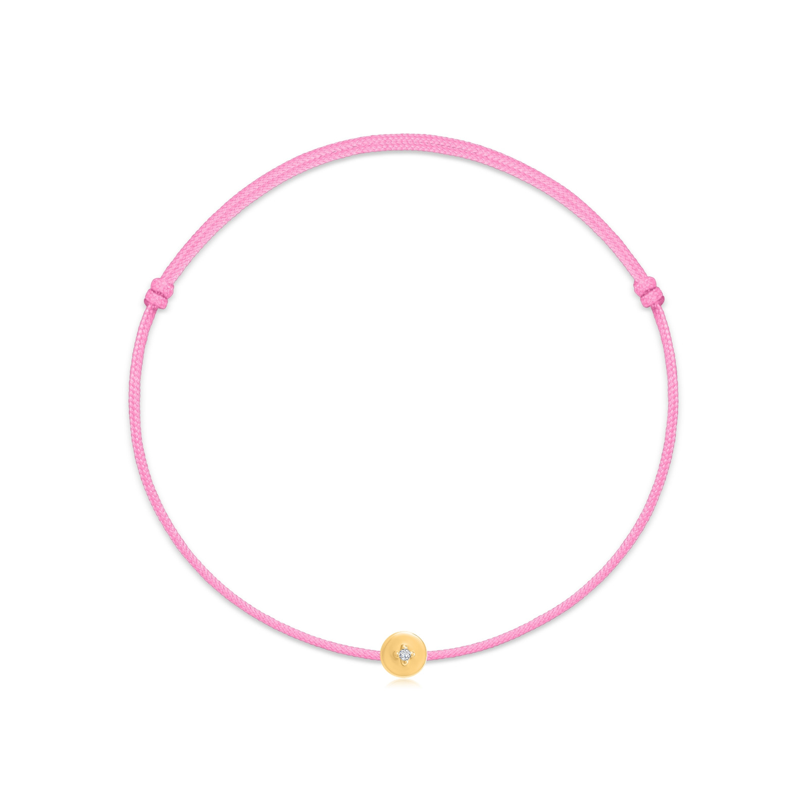 "Dot" Pink Diamond String Bracelet
