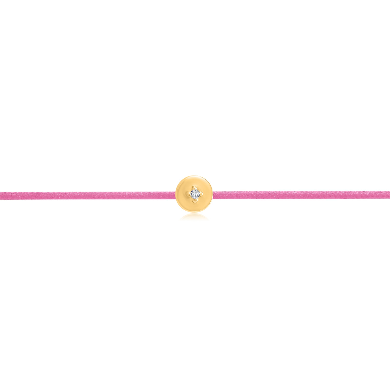 "Dot" Pink Diamond String Bracelet