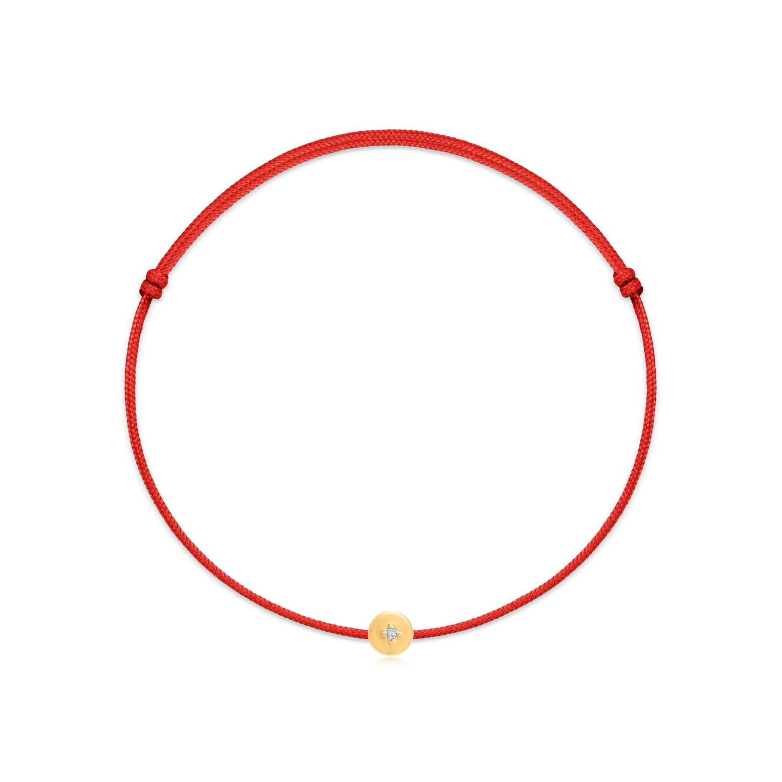 "Dot" Red Diamond String Bracelet