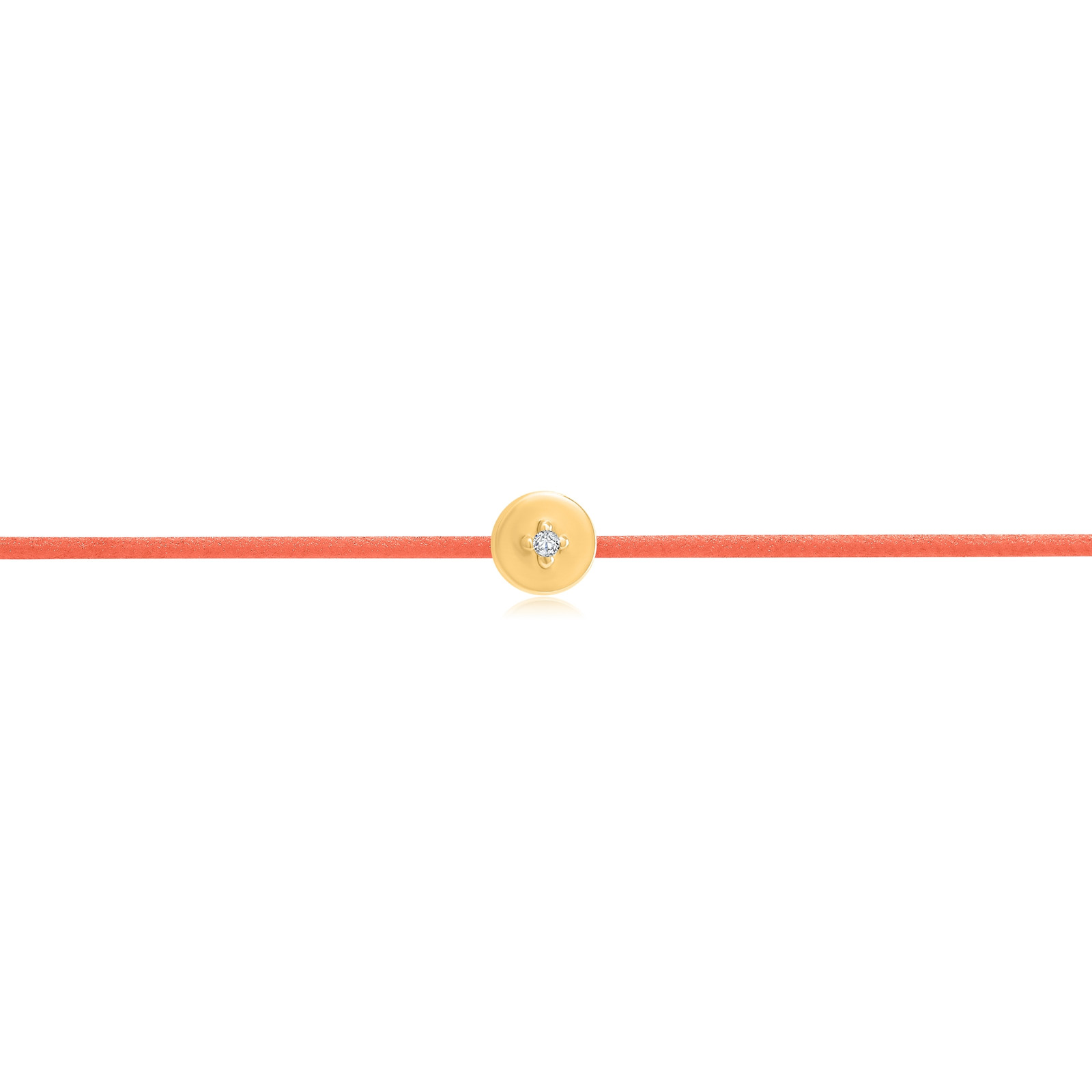 "Dot" Salmon Diamond String Bracelet