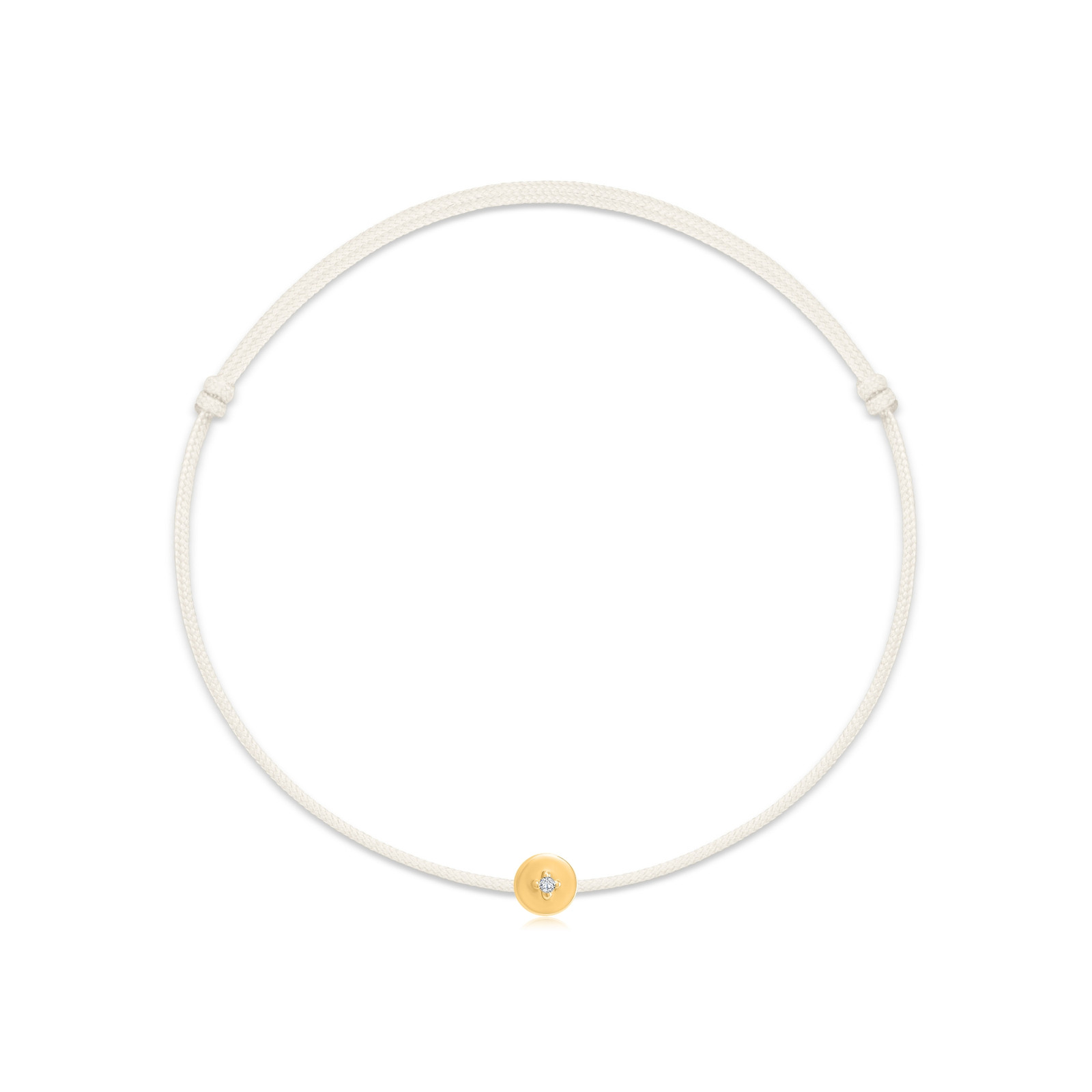 "Dot" White Diamond String Bracelet
