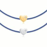 "Bracciale "Cuore" con diamanti blu