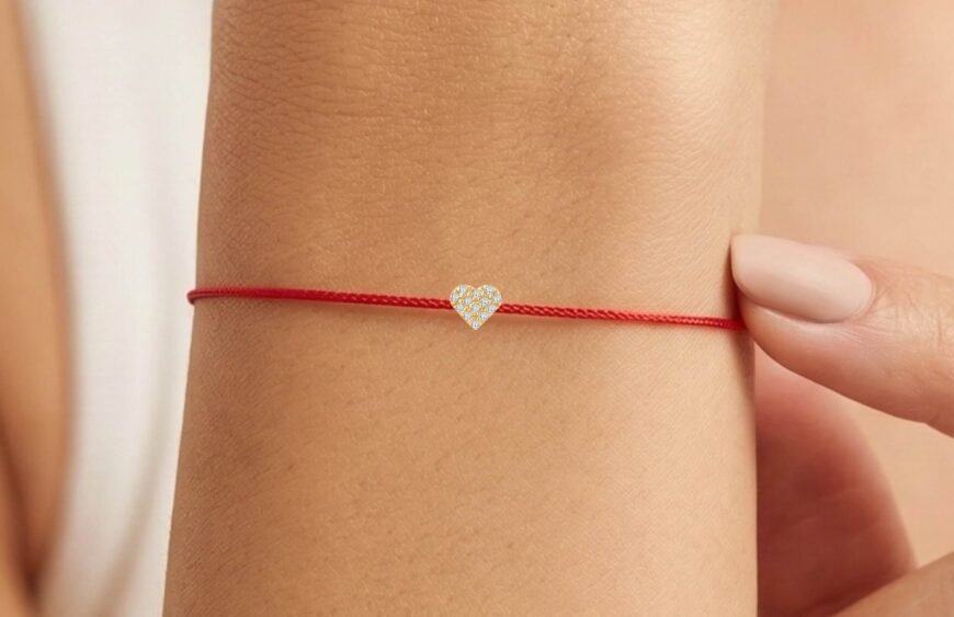 Heart Diamond String Bracelet (2) (1)