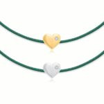 "Heart" Diamond Green String Bracelet