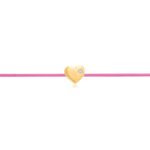 "Heart" Diamond Pink String Bracelet