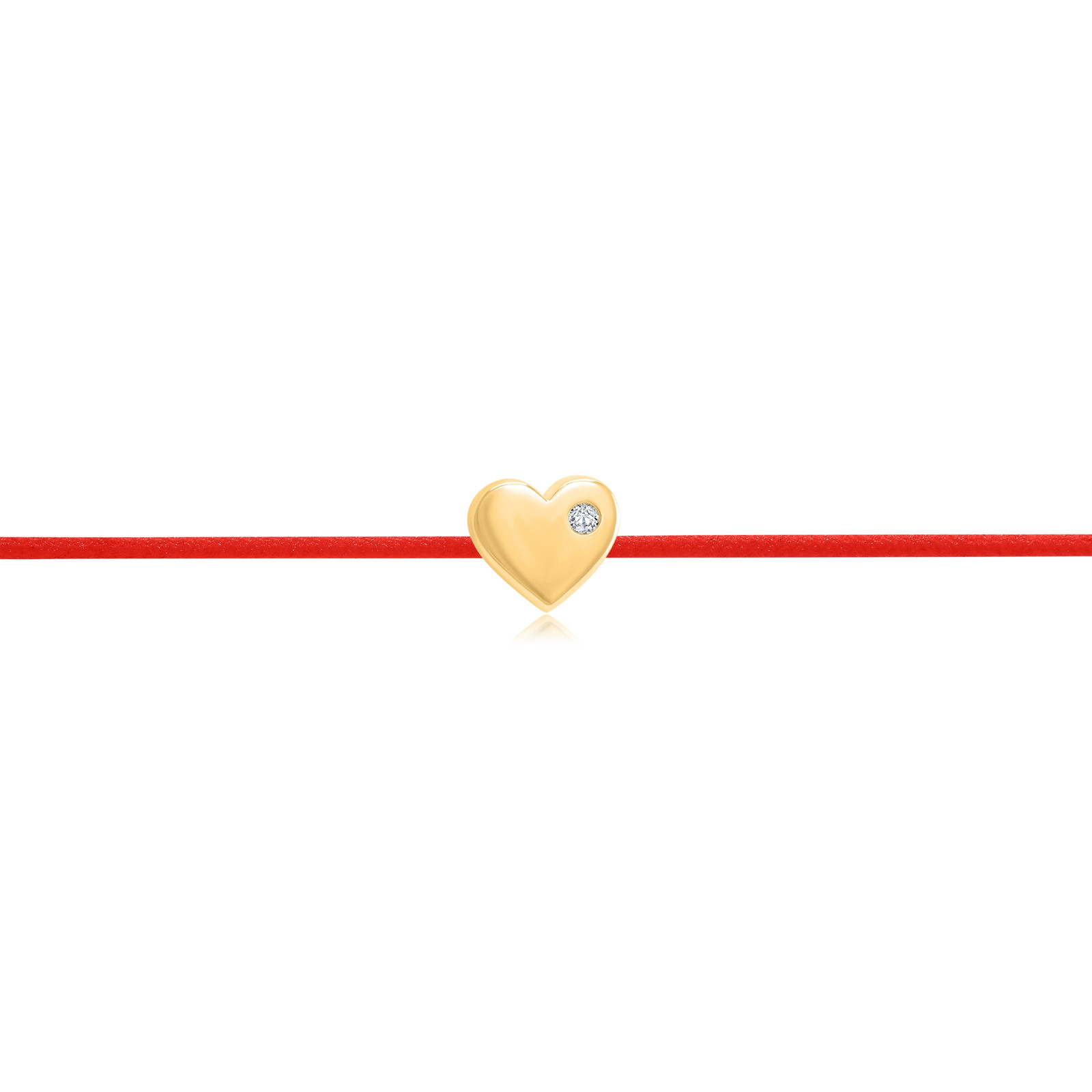 "Bracciale "Cuore" con diamanti rossi