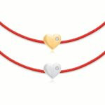 "Bracciale "Cuore" con diamanti rossi