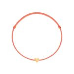 "Heart" Diamond Salmon String Bracelet