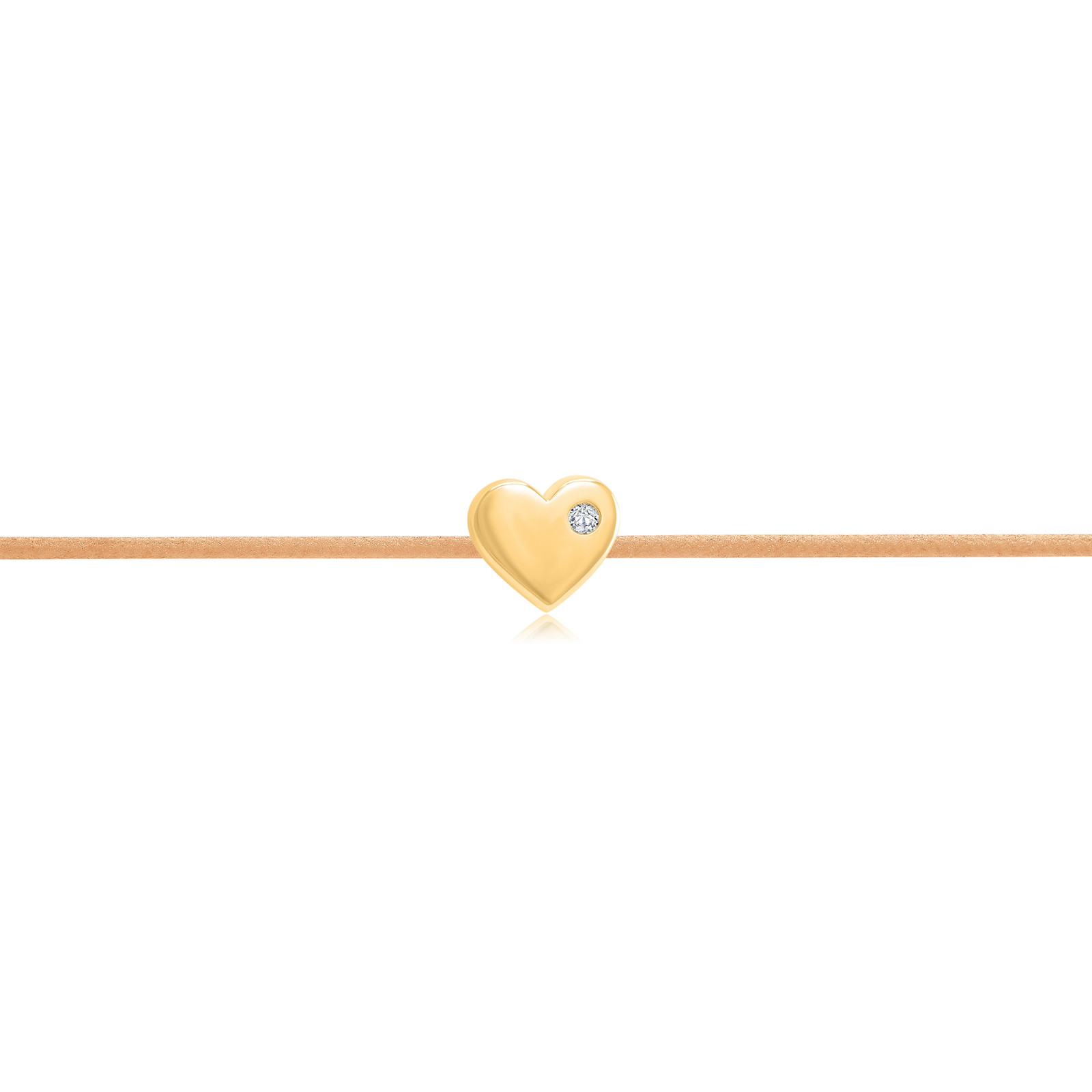 "Bracciale a filo di sabbia con diamanti "Cuore