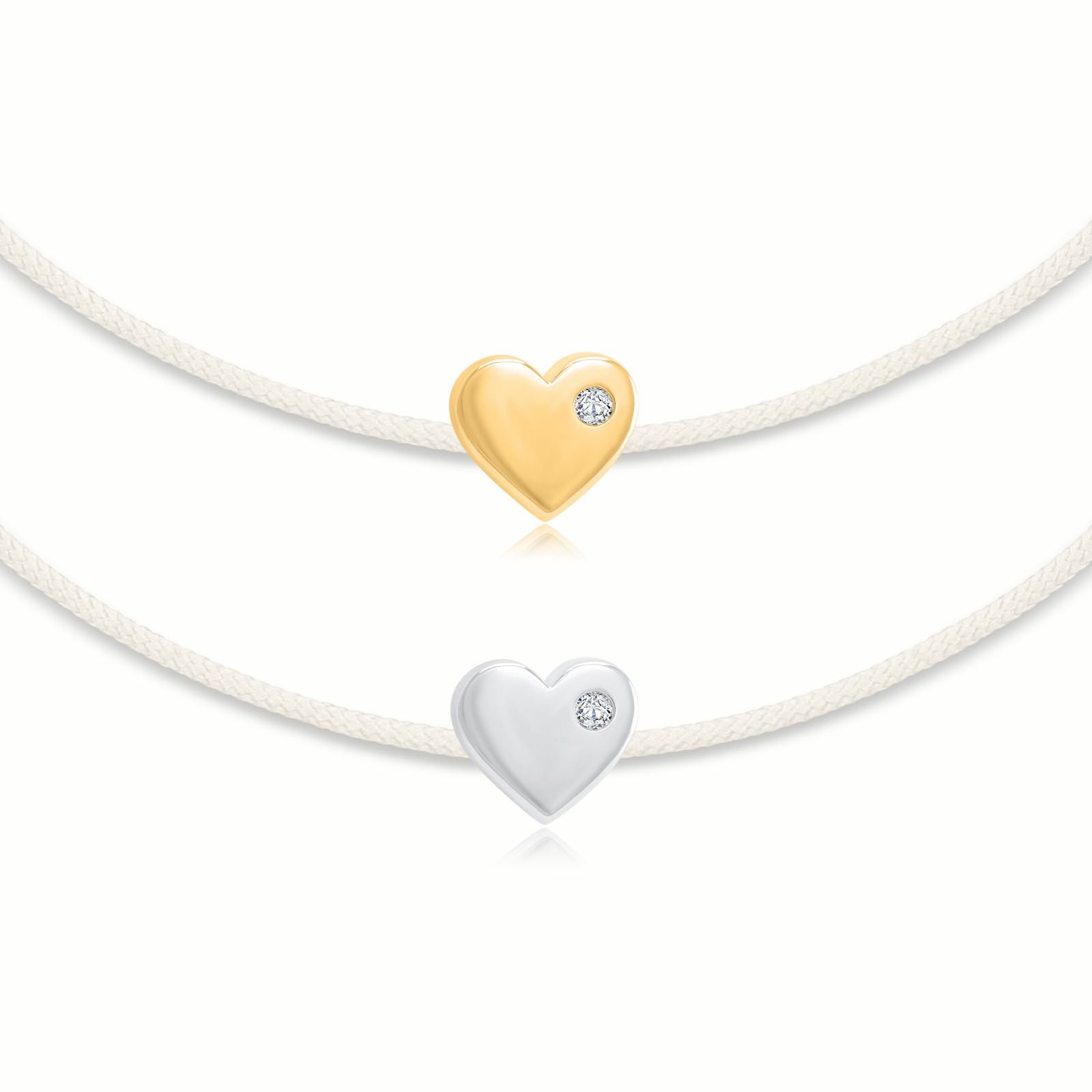 "Bracciale "Cuore" con diamanti bianchi