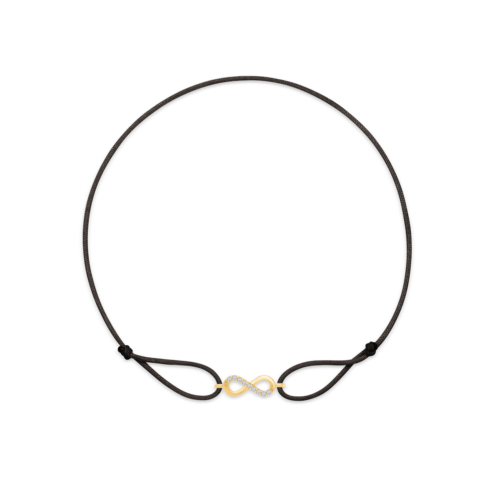 "Infinity" Black Diamond String Bracelet