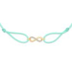 "Infinity" Mint Green Diamond String Bracelet