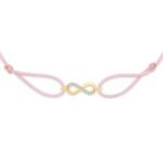 "Infinity" Baby Pink Diamond String Bracelet